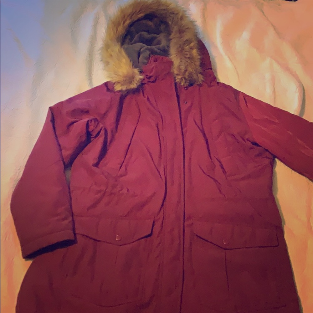 A New Day Wine-Colored Winter Coat